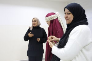 USAL University students participate in an interactive campus session on etiquette in dealing with persons with special needs in Lebanon.