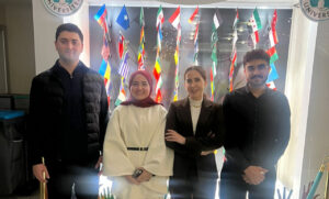 USAL University delegation from Lebanon during an academic visit to Üsküdar University campus in Turkey to strengthen exchange programs and Erasmus+ cooperation.