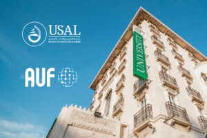 Official announcement of USAL University in Lebanon obtaining membership in the Agence Universitaire de la Francophonie to strengthen international higher education cooperation.
