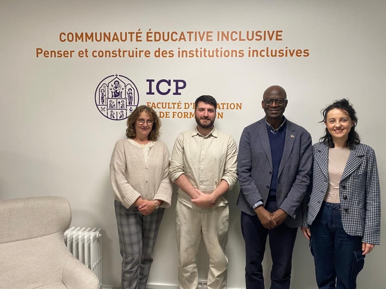 Representatives of USAL University in Lebanon during an institutional visit to the Catholic University of Paris to strengthen academic cooperation and international higher education partnerships.