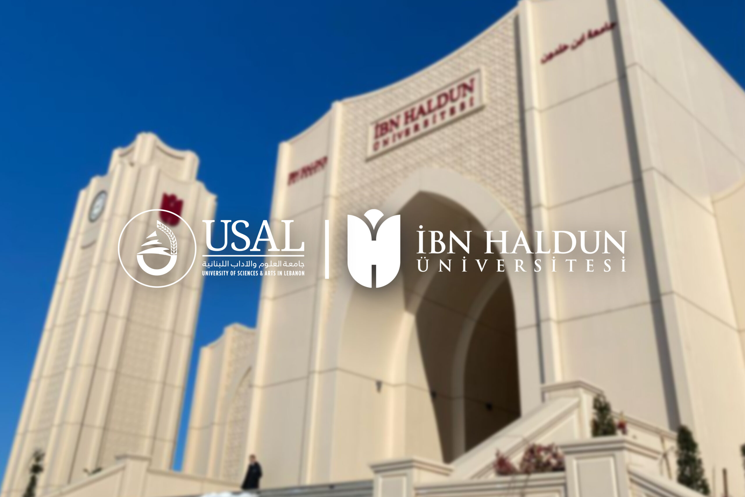 Representatives of USAL University in Lebanon and İbn Haldun University during the signing of an academic cooperation agreement aimed at strengthening higher education opportunities and international academic programs for students.